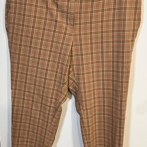 J. Jill Plaid Skinny Pants in Brown and Pink